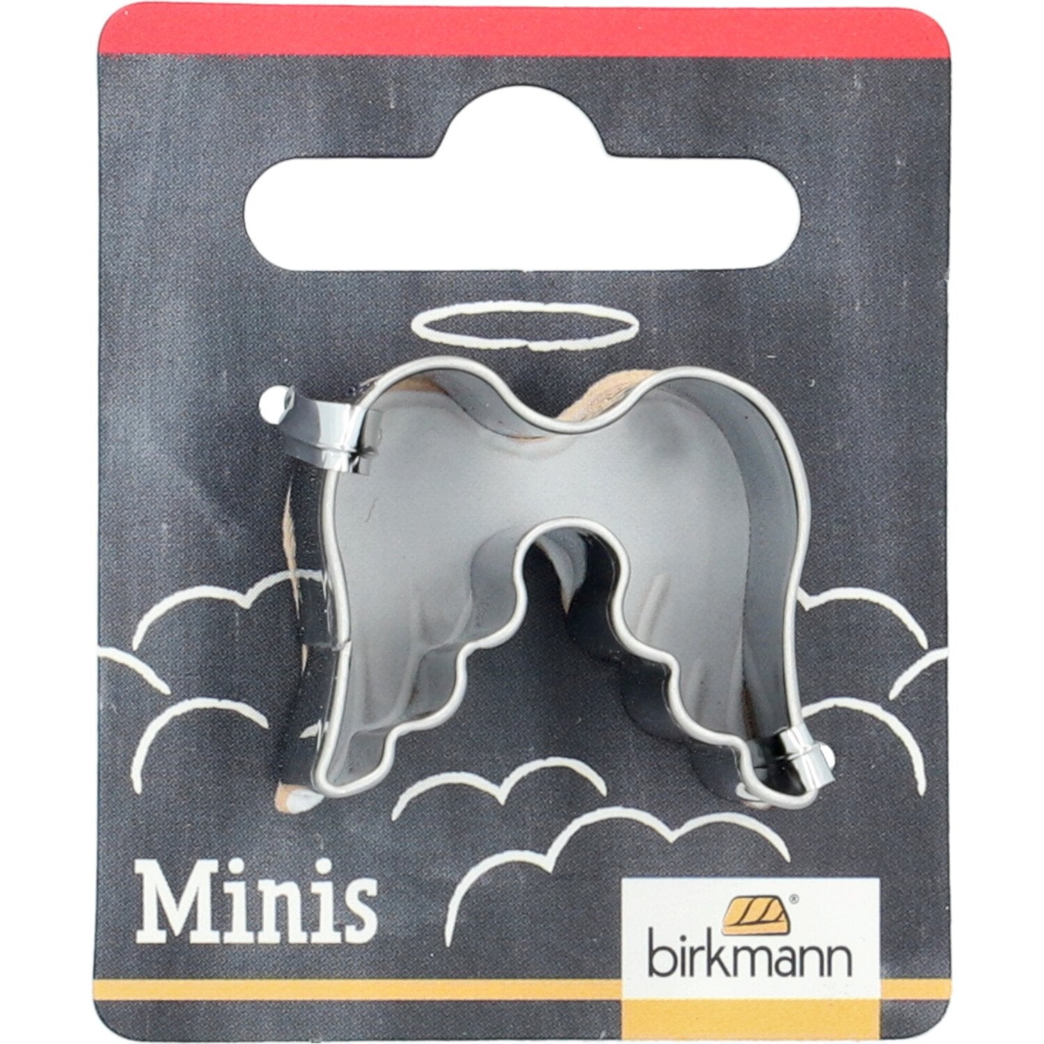 BIR - 152762 - Mini - Ausstechform Flügel auf Cardboard, Birkmann, 3 cm, Edelstahl