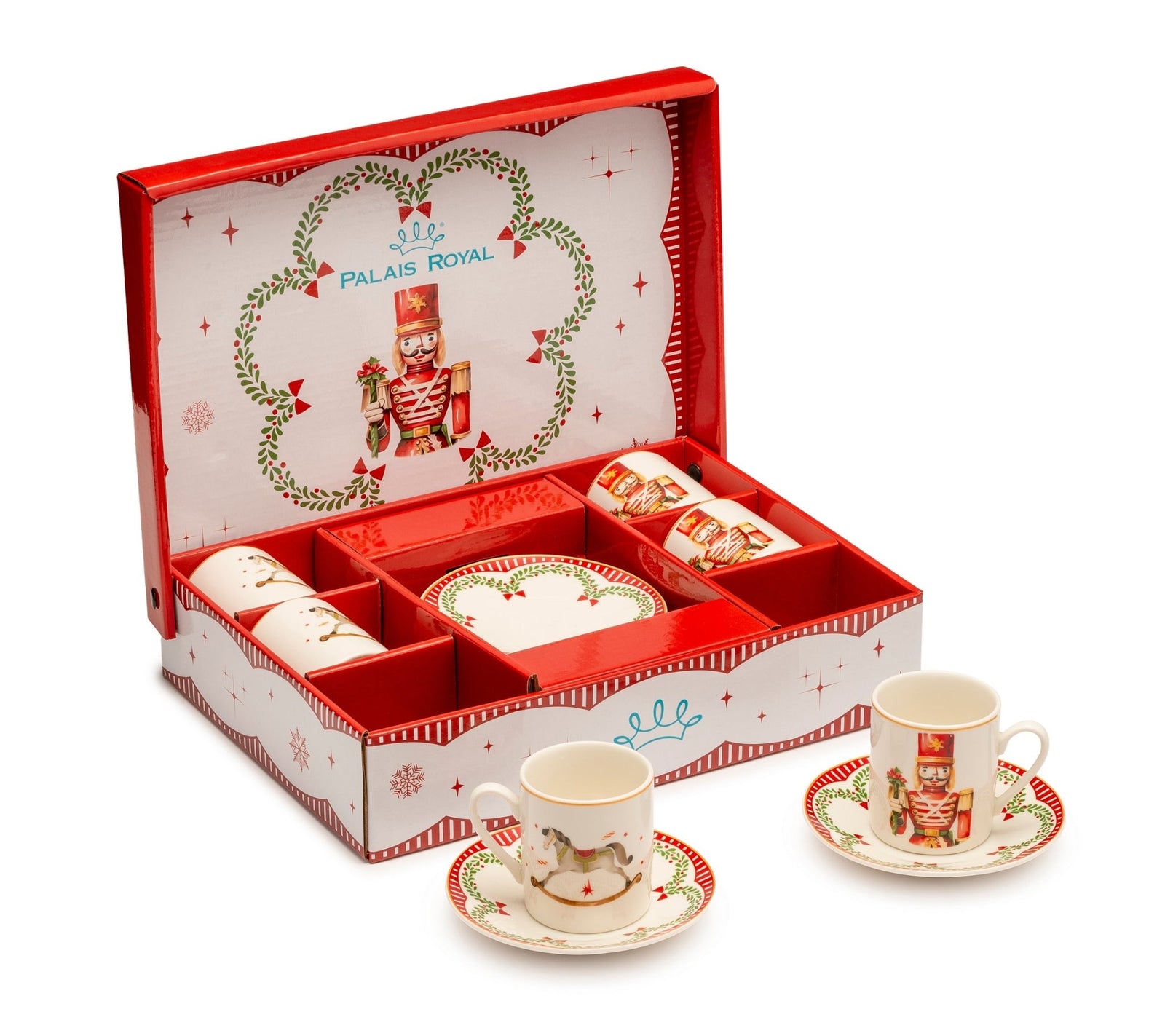 PAR - 1025017 - Palais Royal - Espresso Set, 6 Tassen, 6 Unterteller, Dekor Nussknacker