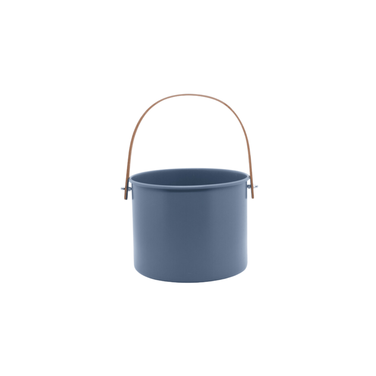 PEB - NBA196 - pebbly - Komposteimer 7 L Metall/Bambus + Aktivkohlefilter - blau - grau