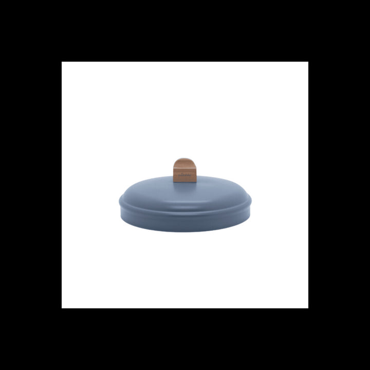 PEB - NBA196 - pebbly - Komposteimer 7 L Metall/Bambus + Aktivkohlefilter - blau - grau