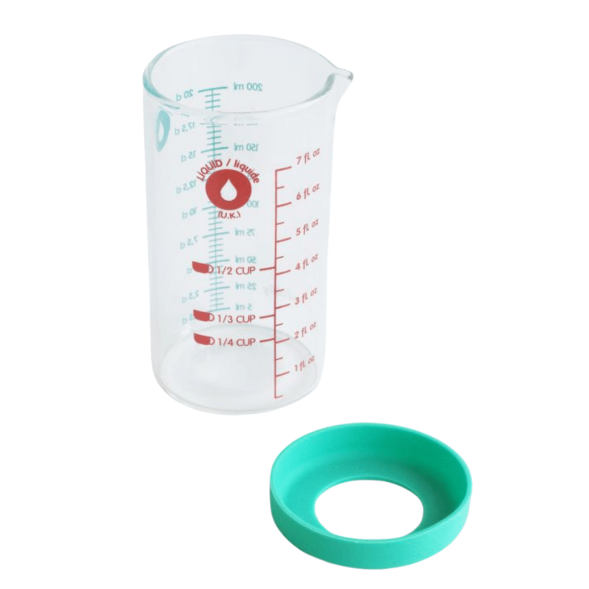 PEB - PKM - 0200B - pebbly - Messbecher mit Silikonboden 20 cl - blau