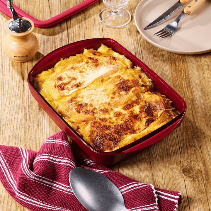 PEB-PKV-077 - pebbly - Rechteckige Glasauflaufform mit Deckel – 1,6 Liter