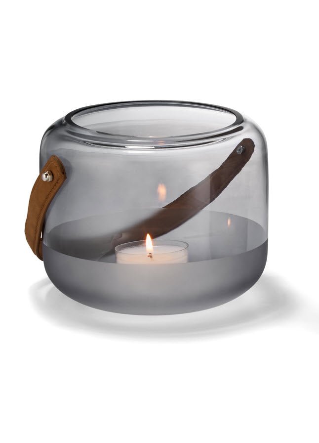 PHI - 166007 - PHILIPPI 'Marlon Windlicht, leicht graues Glas 18cm (d) - large'