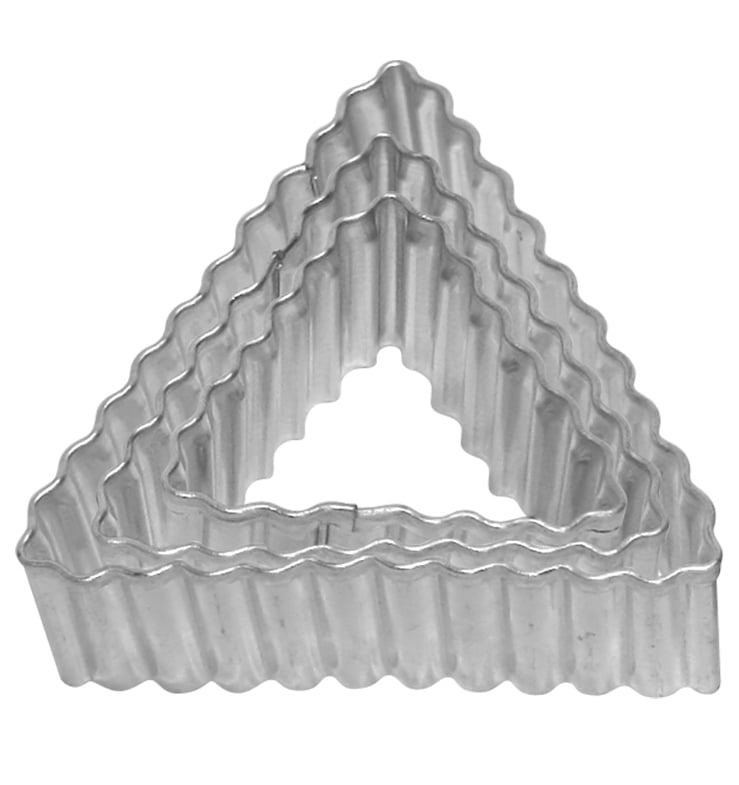 BI - 130227 - RBV Birkmann, Ausstechform Dreieck, gerippt, 3 - fach Terrasse, 4/5/6cm