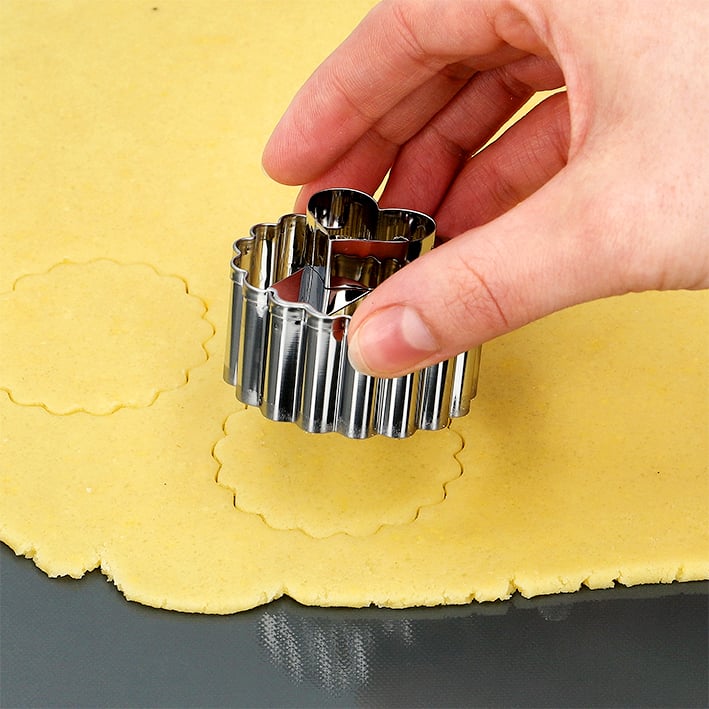 BI - 198999 - RBV Birkmann, Ausstechform, Linzer mit 3 Löchern, 10cm, Edelstahl