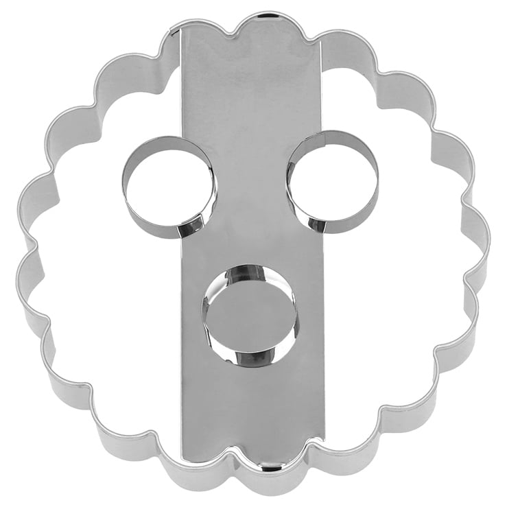 BI - 198999 - RBV Birkmann, Ausstechform, Linzer mit 3 Löchern, 10cm, Edelstahl