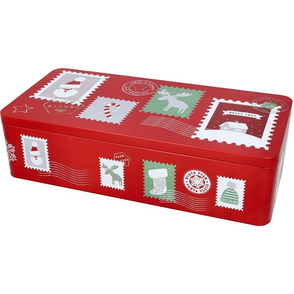 BI - 472174 - RBV Birkmann, Gebäckdose Dear Santa, XXL, eckig, mit Einteiler