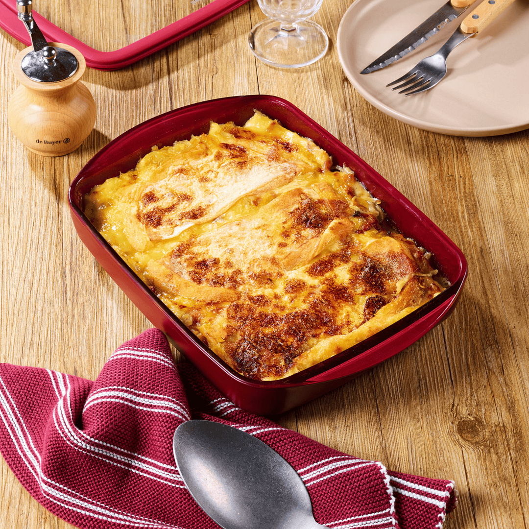 pebbly - Obdélníková skleněná zapékací miska s víkem – 1,6 litru