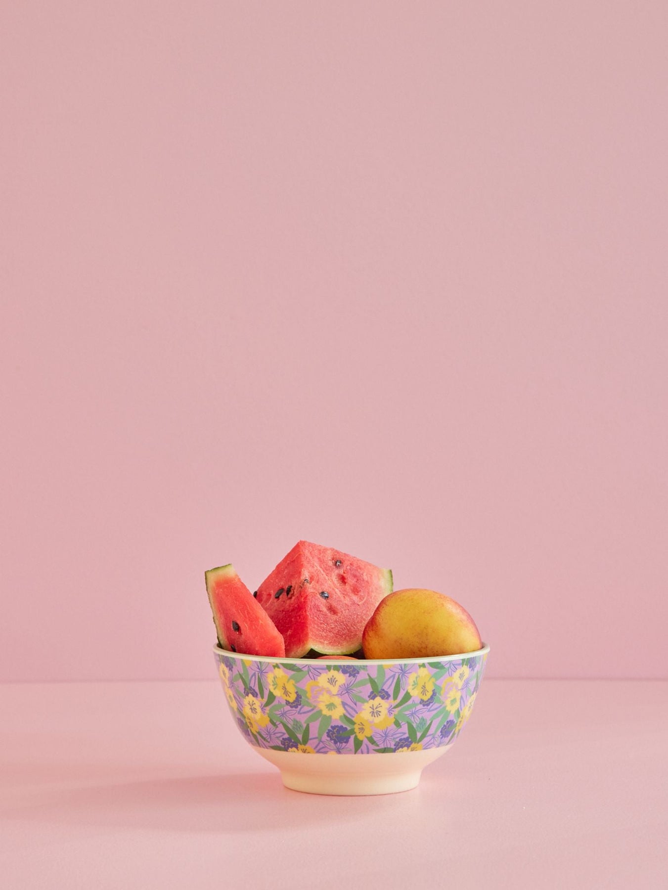 ri - MELBW - FAPA - rice, Bowl with Fancy Pansy Print - Medium - 700ml