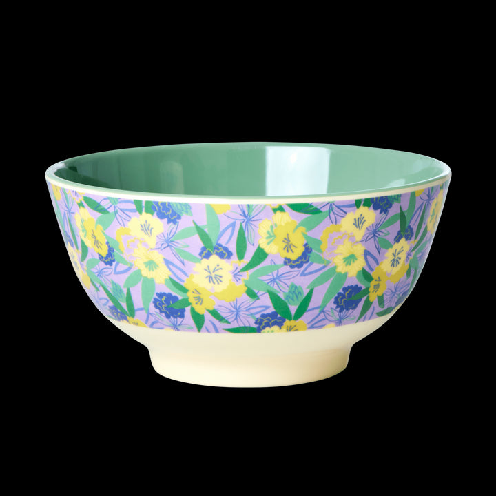 ri - MELBW - FAPA - rice, Bowl with Fancy Pansy Print - Medium - 700ml