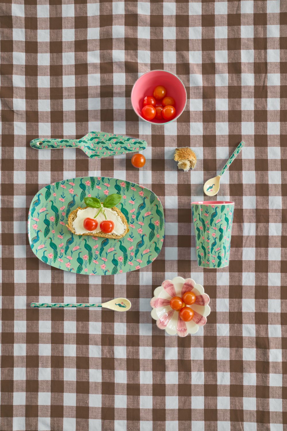 ri-MELCU-LPEPO - rice - Großer Becher - Grün - Peacock Power Print, 400ml