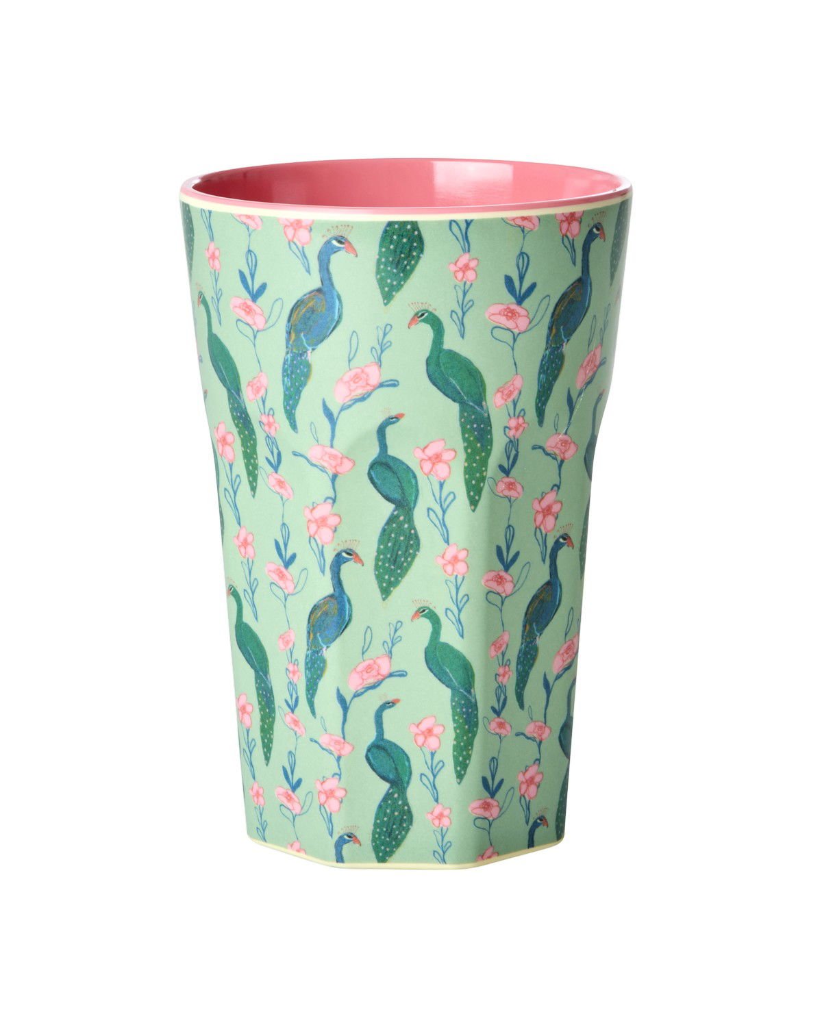 ri-MELCU-LPEPO - rice - Großer Becher - Grün - Peacock Power Print, 400ml