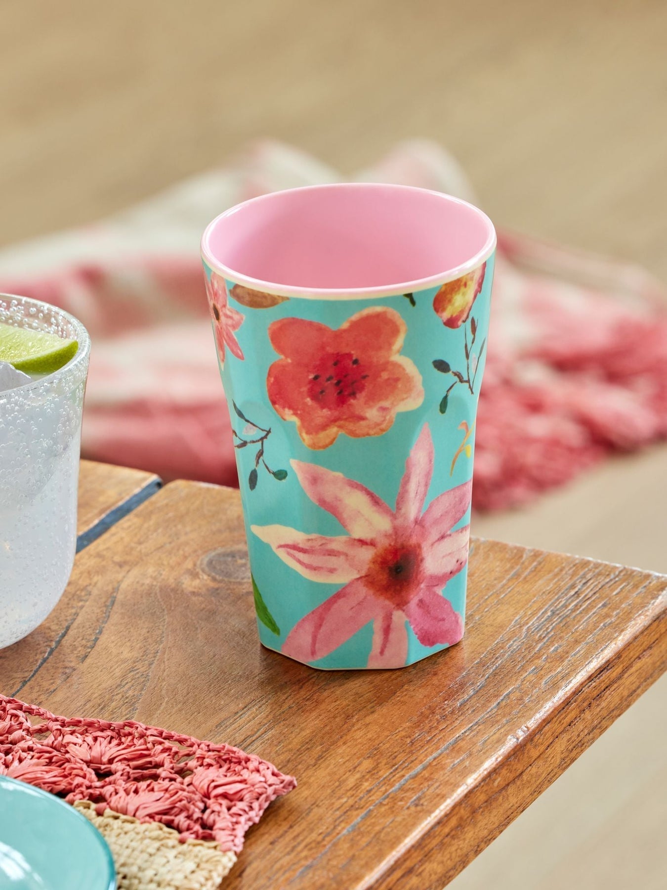 ri - MELCU - LSELFLMI - Rice, Melamine Becher mit Selma Blumen Motiv, 400ml