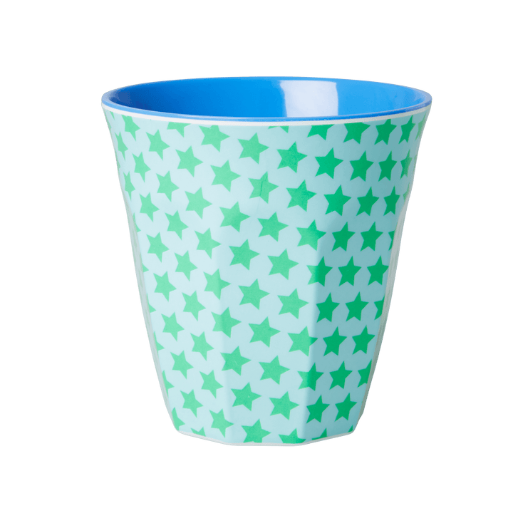 rice, Melamine Becher Stars grün/turquoise, 250 ml ri - MELCU - STAR14