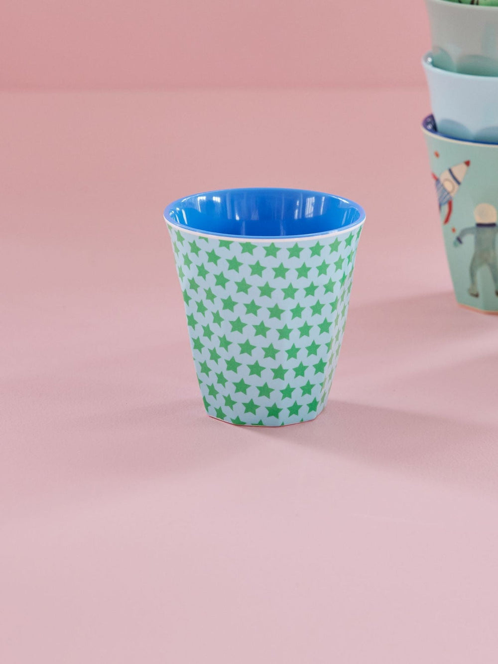 rice, Melamine Becher Stars grün/turquoise, 250 ml ri - MELCU - STAR14