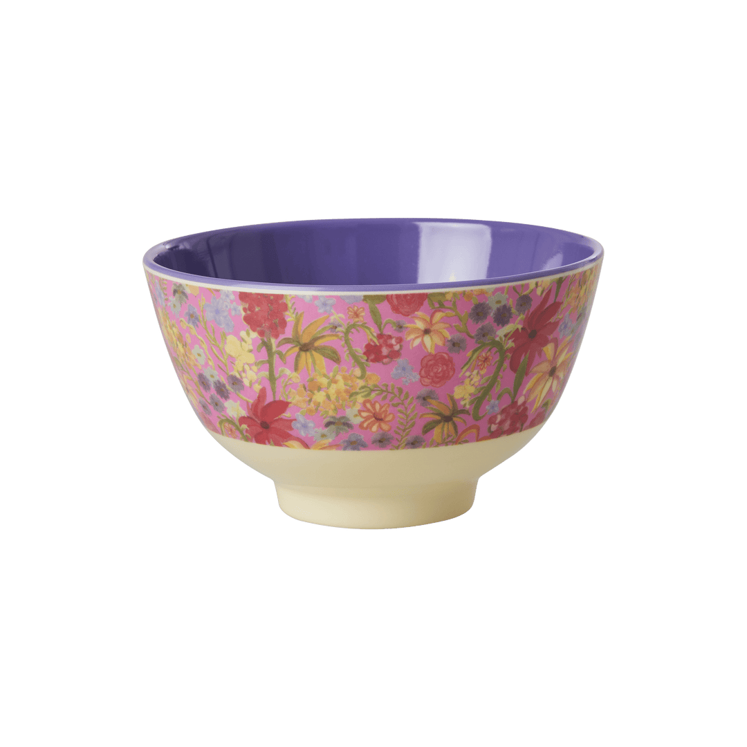 rice, Melamine Bowl with Swedish Flower Print, Small, 300ml ri - MELBW - SSWEFL