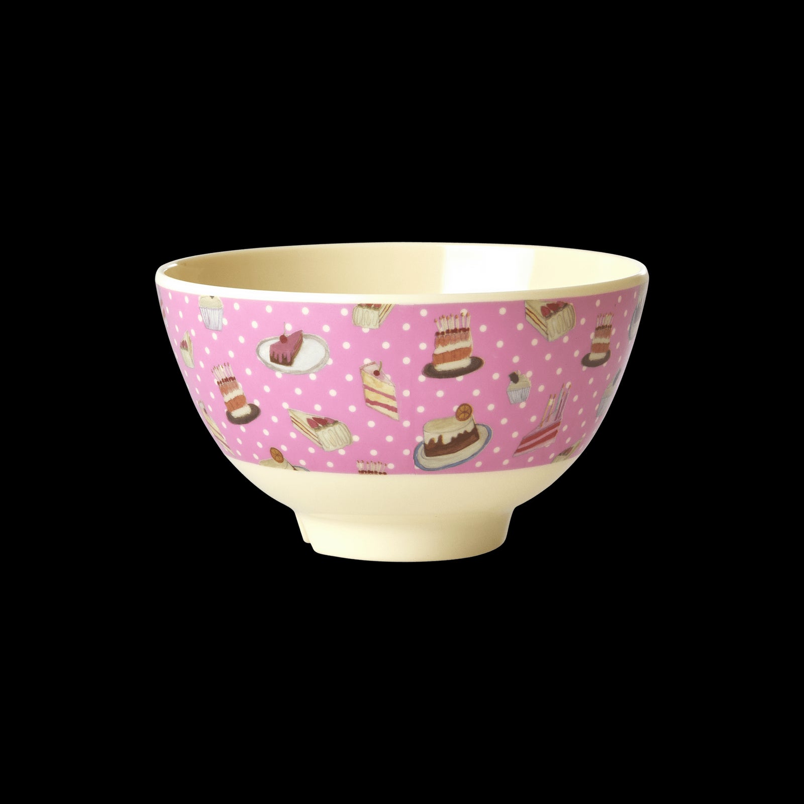 ri - MELBW - rice, Melamine Bowl with Sweet Cake Print - Small, 300ml