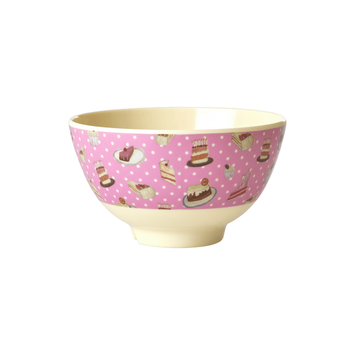 rice, Melamine Bowl with Sweet Cake Print - Small, 300ml ri - MELBW