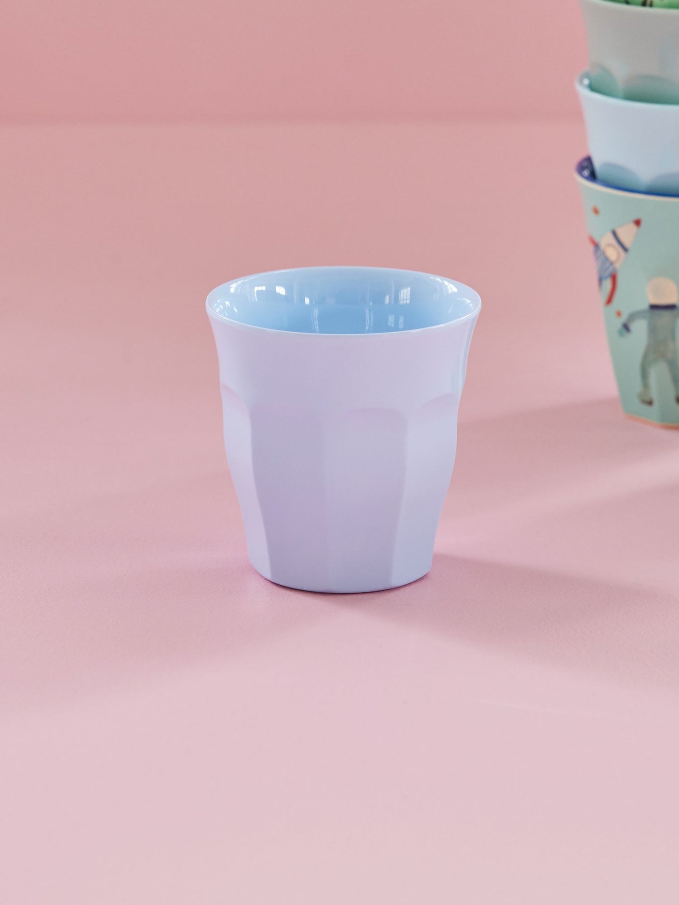 ri - MELCU - B - Rice, Melamine Cup in hellblau, 250 ml