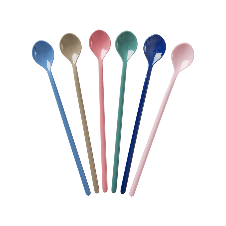 RI - MESPO - 6ZLSS4 - rice - Melamine Latte Spoons in 6 Colors