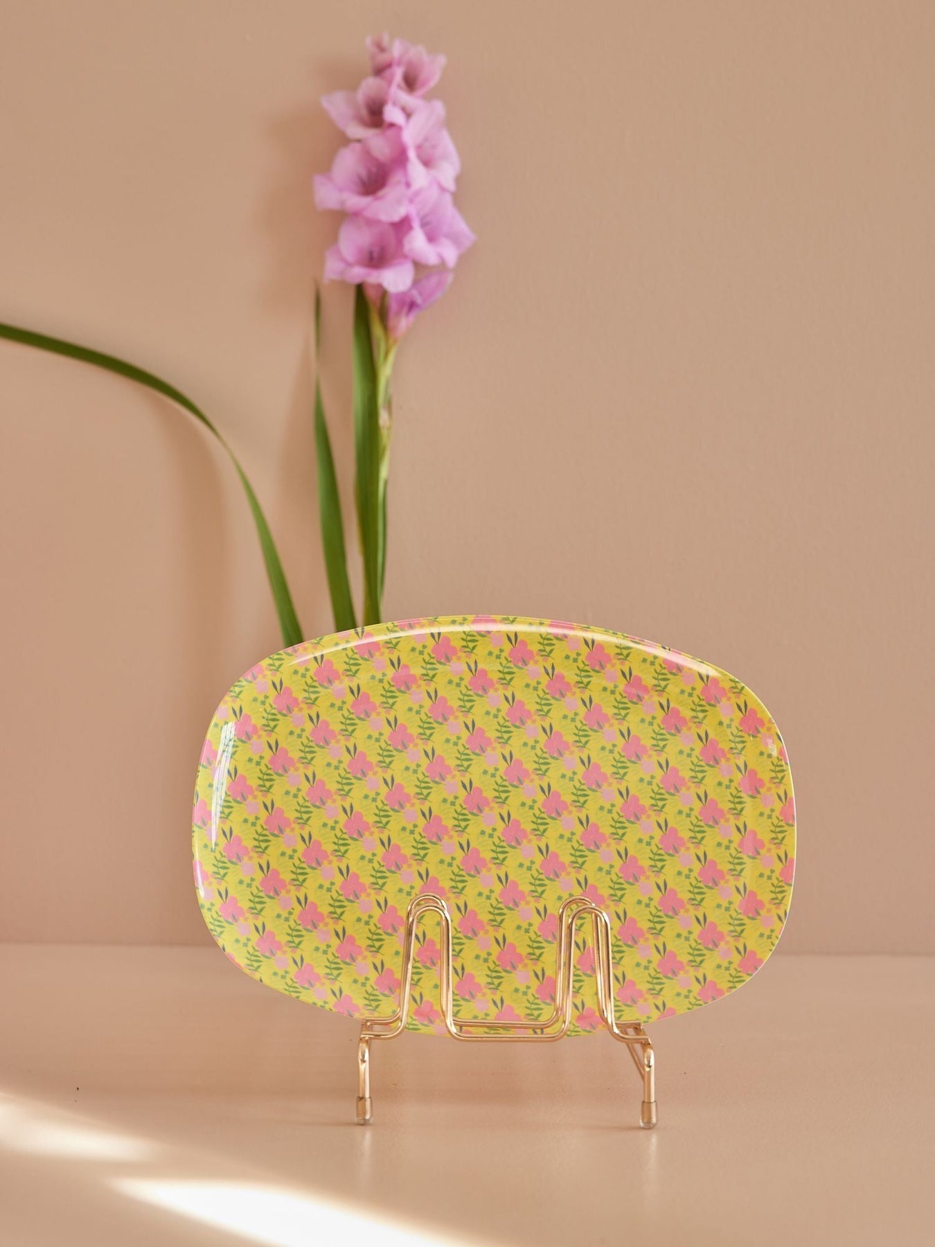 RI - MELPL - SUDA - rice - Melamine Rectangular Plate with Sunny Days Print