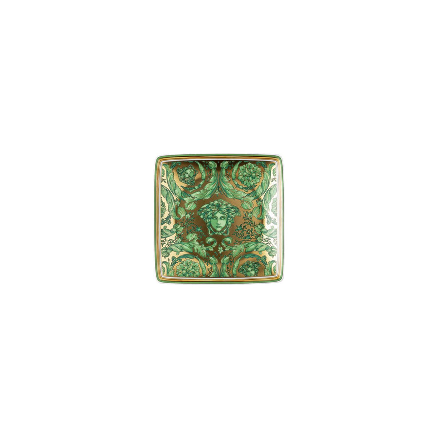 Rosenthal Versace - Medusa Garland Green Schälchen quadratisch 11,3cm - 2024-11940-409959-15253