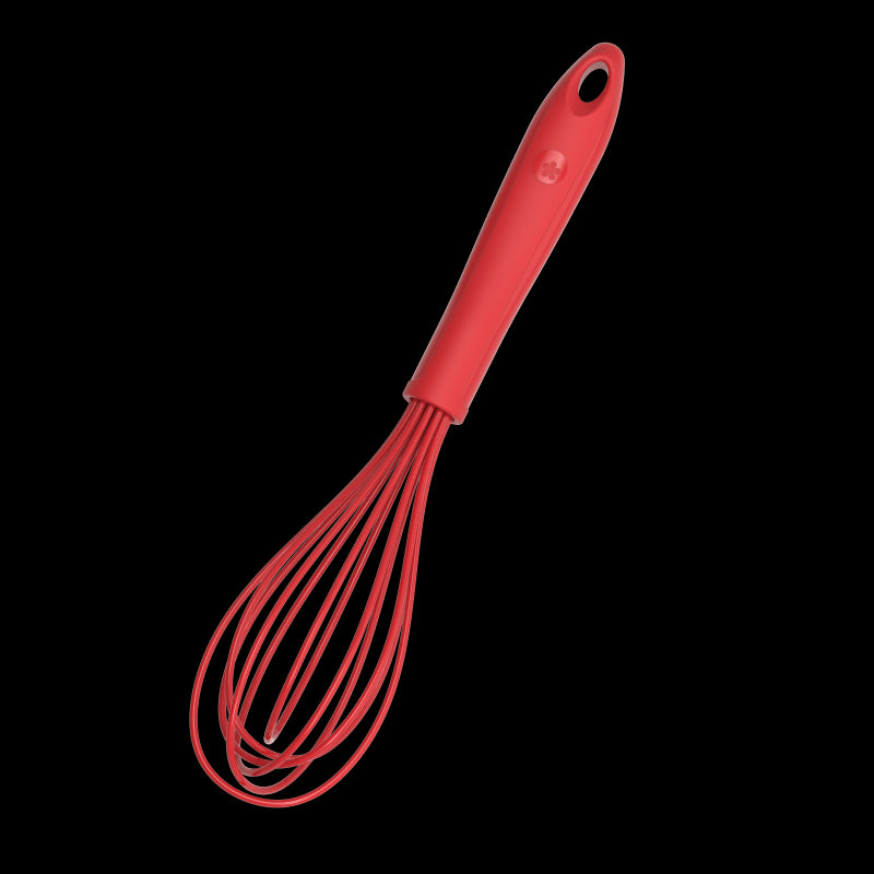 KOBL - 22931.04 - Schneebesen 28cm, KochBlume, Silikon, Edelstahl, Kunststoff, rot