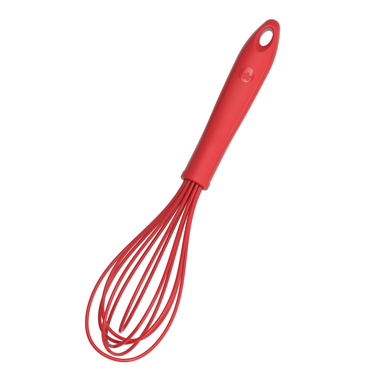 KOBL - 22931.04 - Schneebesen 28cm, KochBlume, Silikon, Edelstahl, Kunststoff, rot