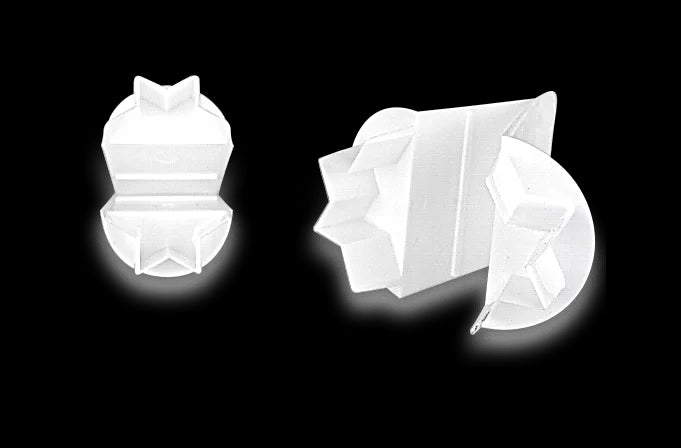 ST - 541016 - Städter, Ausstecher Zimtstern klappbar, Kunststoff, weiß, H4,5cm