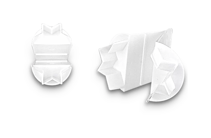 ST - 541016 - Städter, Ausstecher Zimtstern klappbar, Kunststoff, weiß, H4,5cm