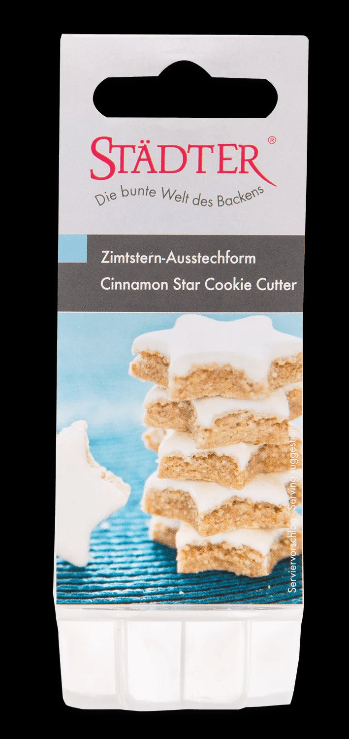 ST - 541016 - Städter, Ausstecher Zimtstern klappbar, Kunststoff, weiß, H4,5cm