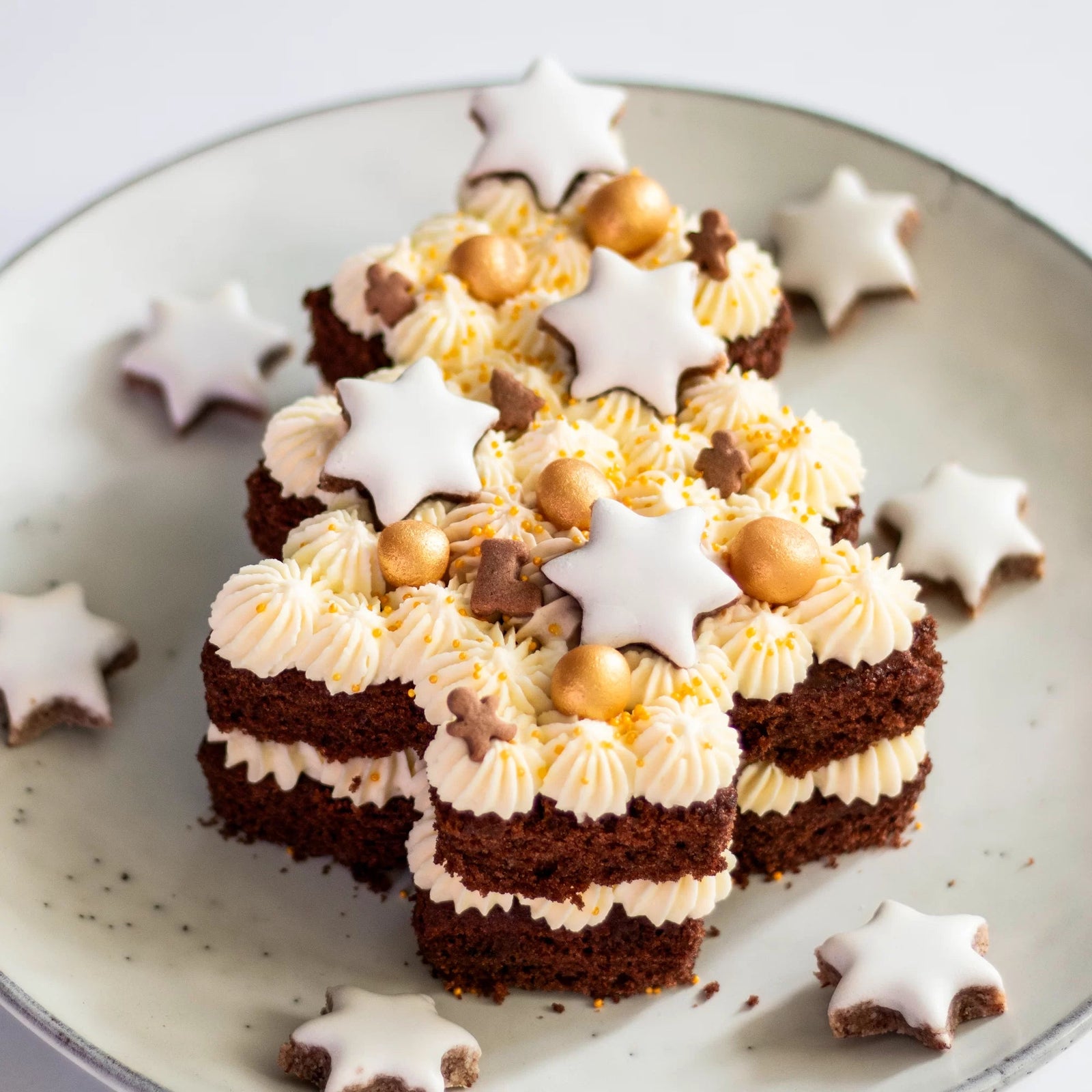 ST - 541016 - Städter, Ausstecher Zimtstern klappbar, Kunststoff, weiß, H4,5cm