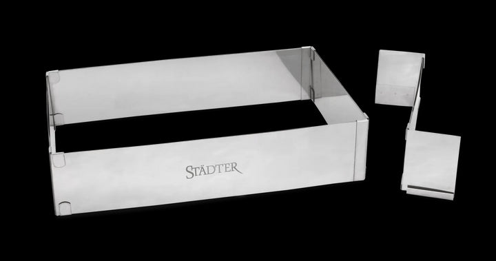 STA - 882041 - Städter, Backrand rechteck verstellbar mit Trennsteg Edelstahl