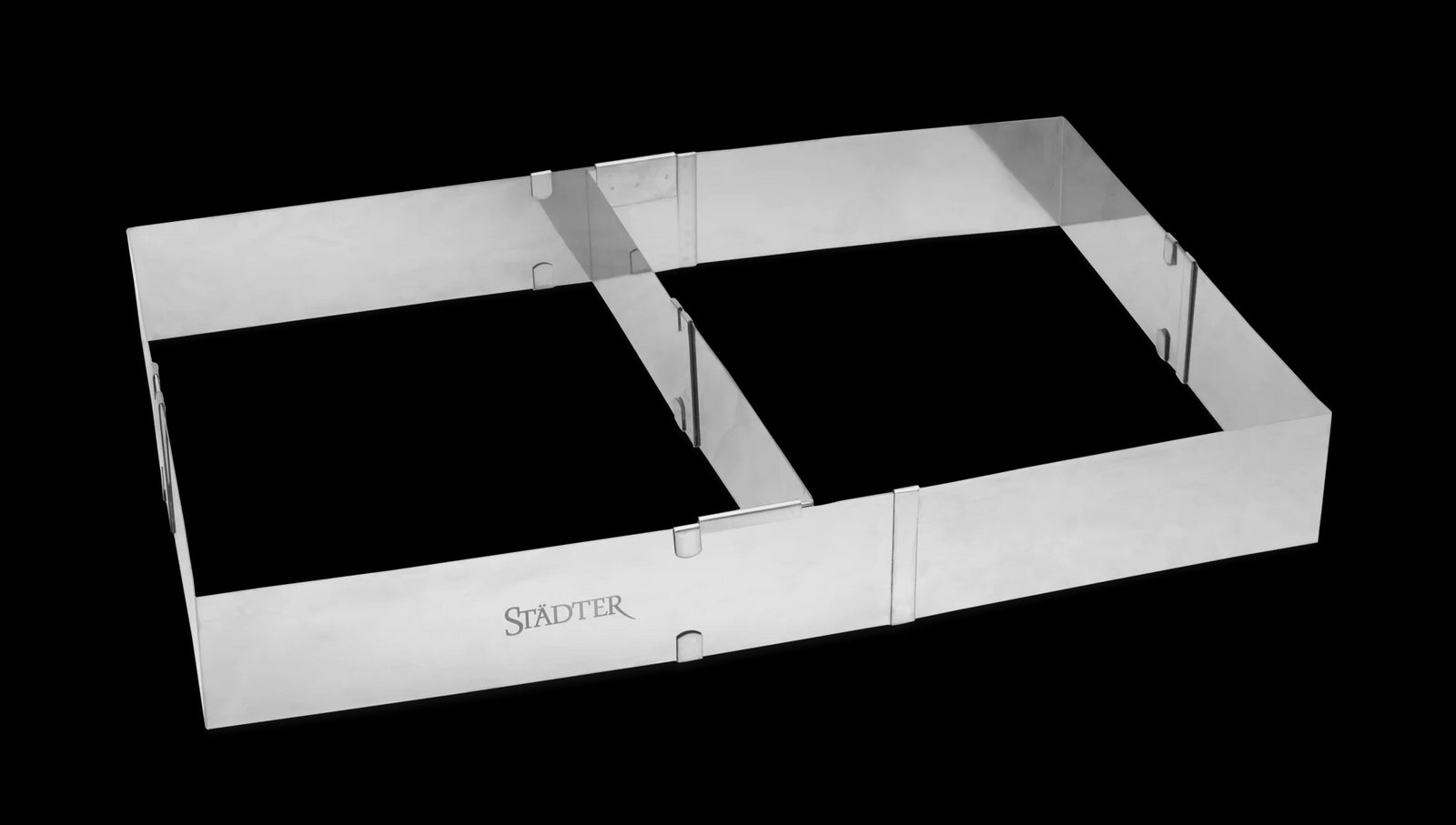 STA - 882041 - Städter, Backrand rechteck verstellbar mit Trennsteg Edelstahl