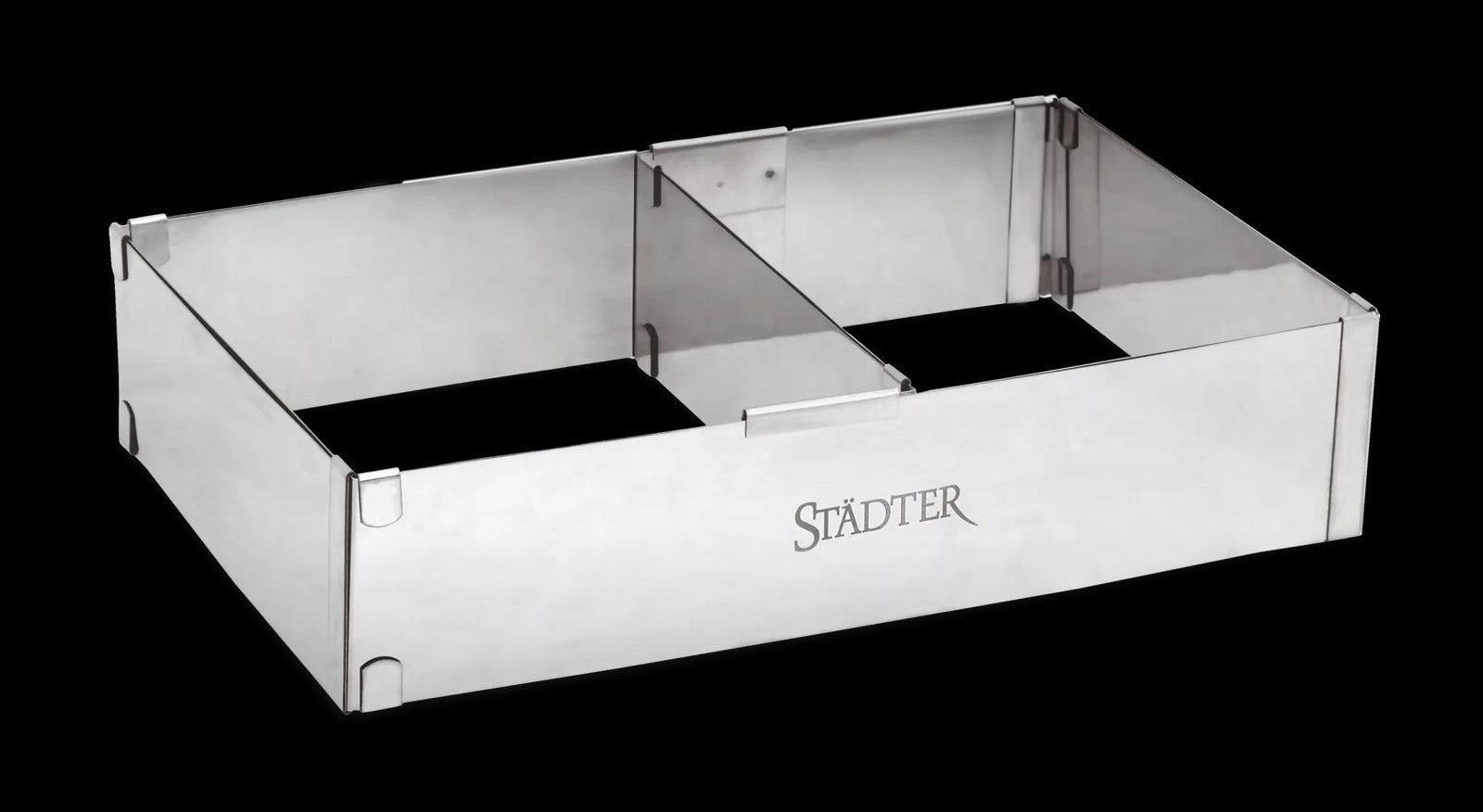 STA - 882041 - Städter, Backrand rechteck verstellbar mit Trennsteg Edelstahl