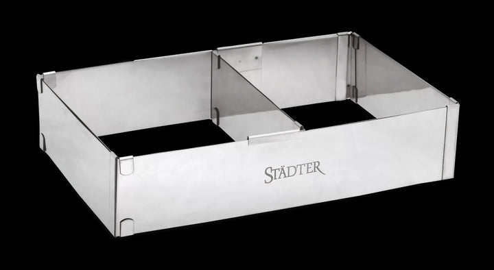 STA - 882041 - Städter, Backrand rechteck verstellbar mit Trennsteg Edelstahl