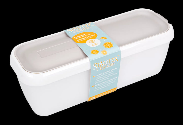 STA - 850019 - Städter, Eisbehälter grau "fresch & cool" für Speiseeis doppelwandig, 1300ml