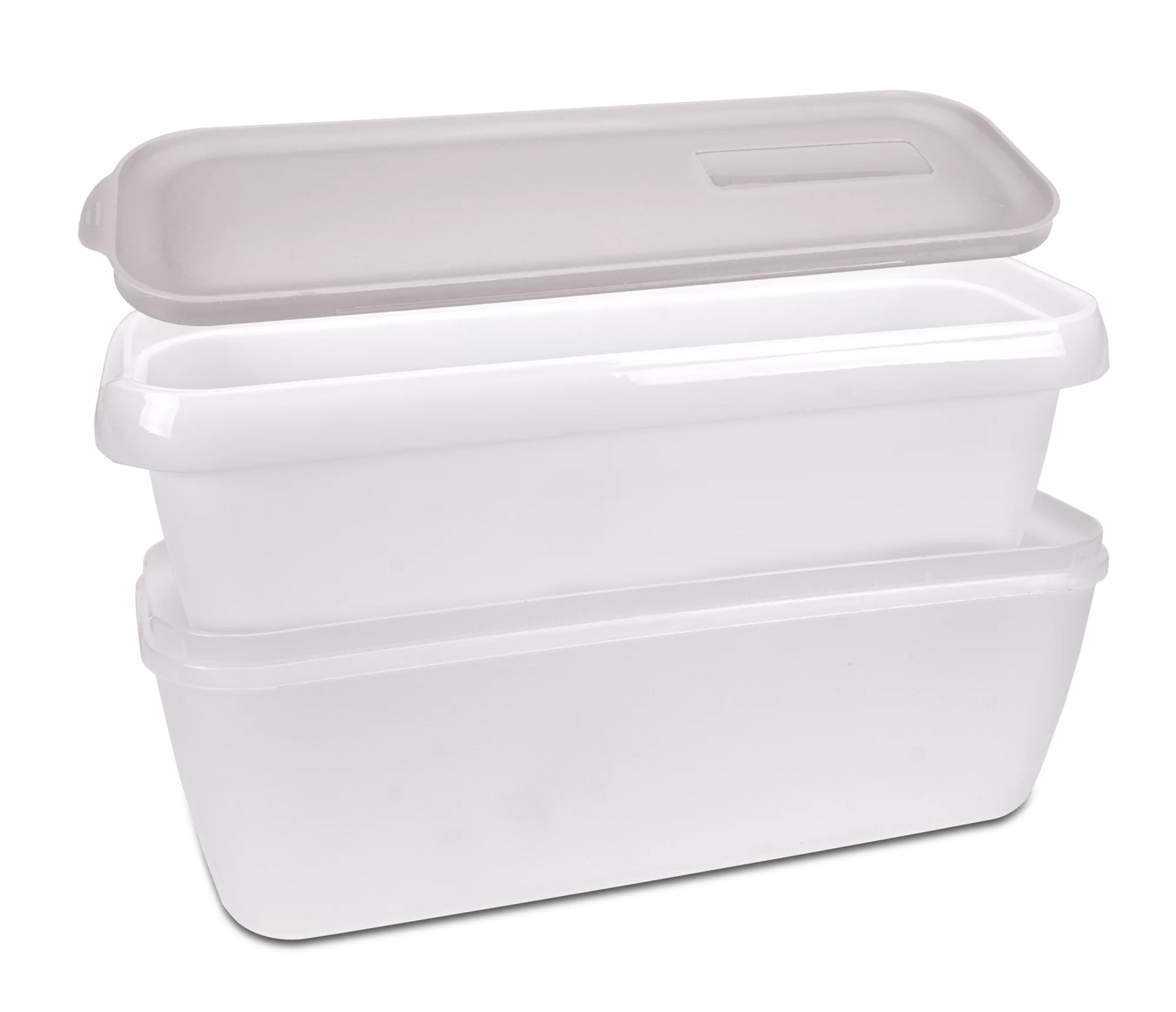 STA - 850019 - Städter, Eisbehälter grau "fresch & cool" für Speiseeis doppelwandig, 1300ml