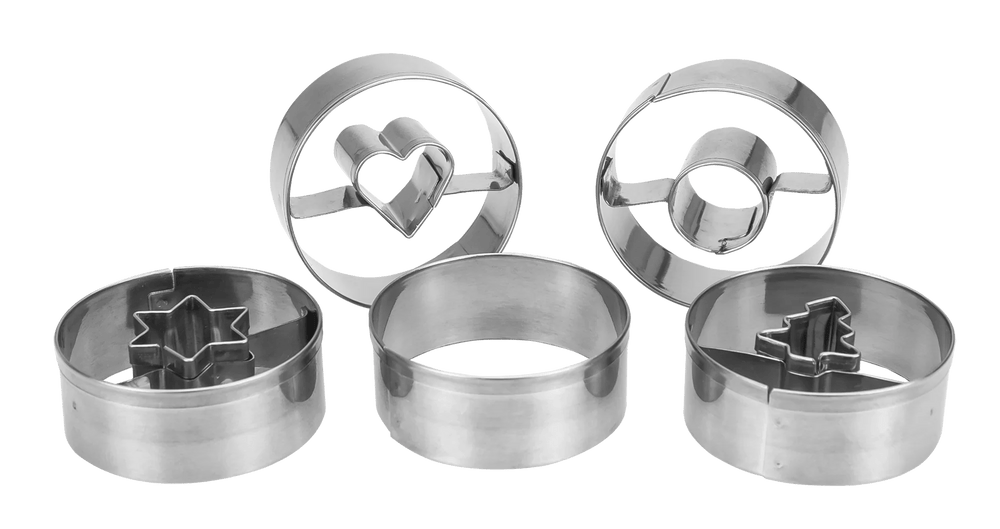 ST - 954199 - Städter, Linzer - Ausstecher Spitzbub glatt, 5 - tlg. Set, D4cm / H1,5cm