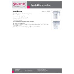 ST - 853058 - Städter 'Messkanne PS - Kunststoff - glasklar (500ml)'
