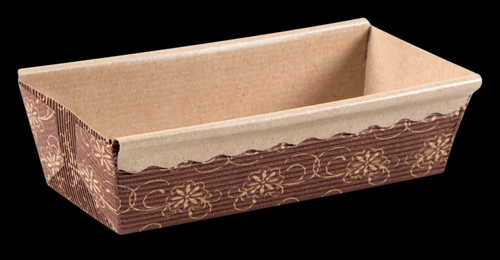 ST - 903807 - Städter, Papier - Backform Kastenform 4 Stück, Farbe braun, 18 x 9cm / H3,5cm