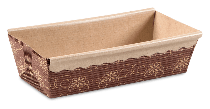 ST - 903807 - Städter, Papier - Backform Kastenform 4 Stück, Farbe braun, 18 x 9cm / H3,5cm