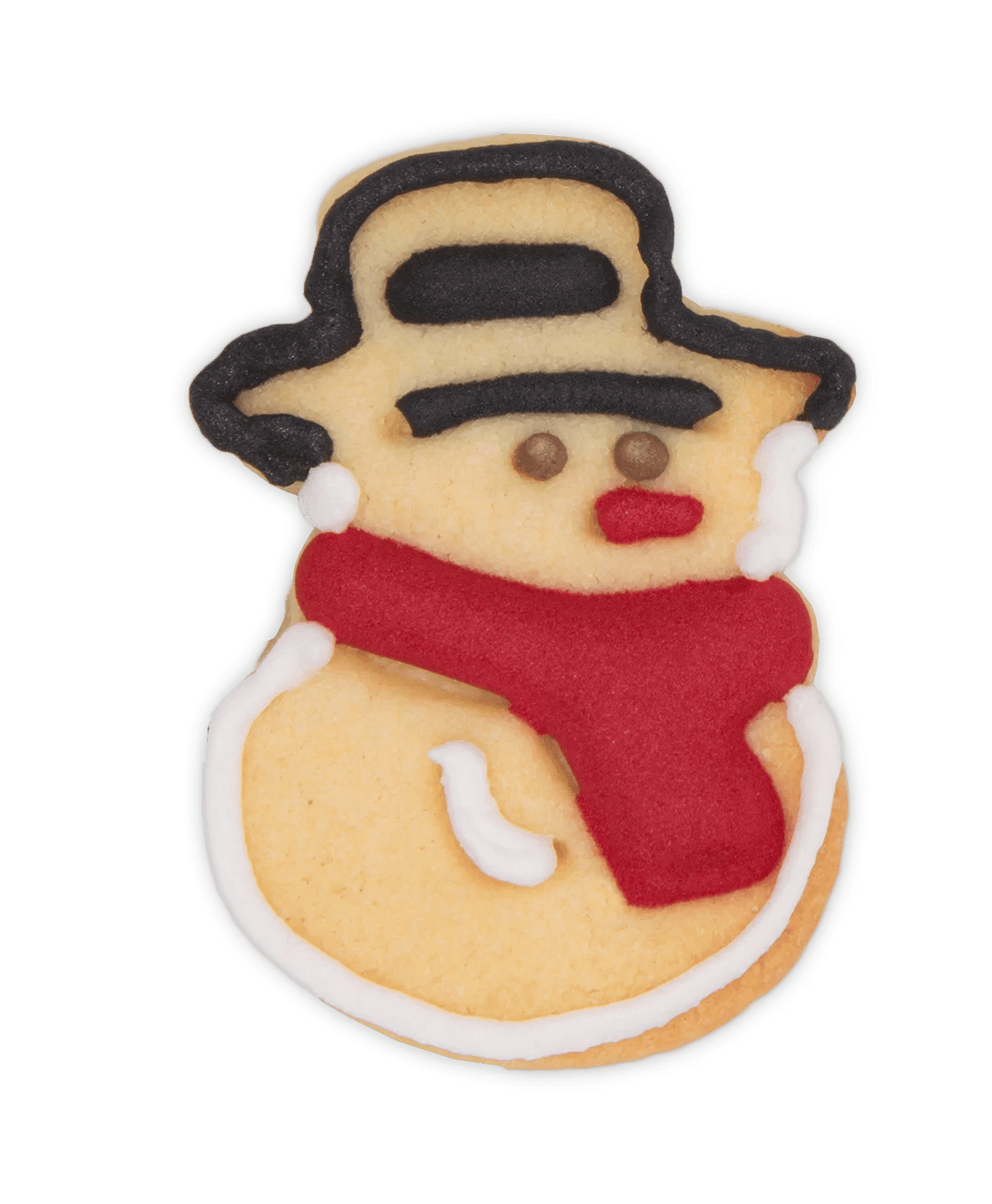 ST - 170927 - Städter, Präge - Ausstecher mit Auswerfer Schneemann auf Karte, weiß, H4,5cm