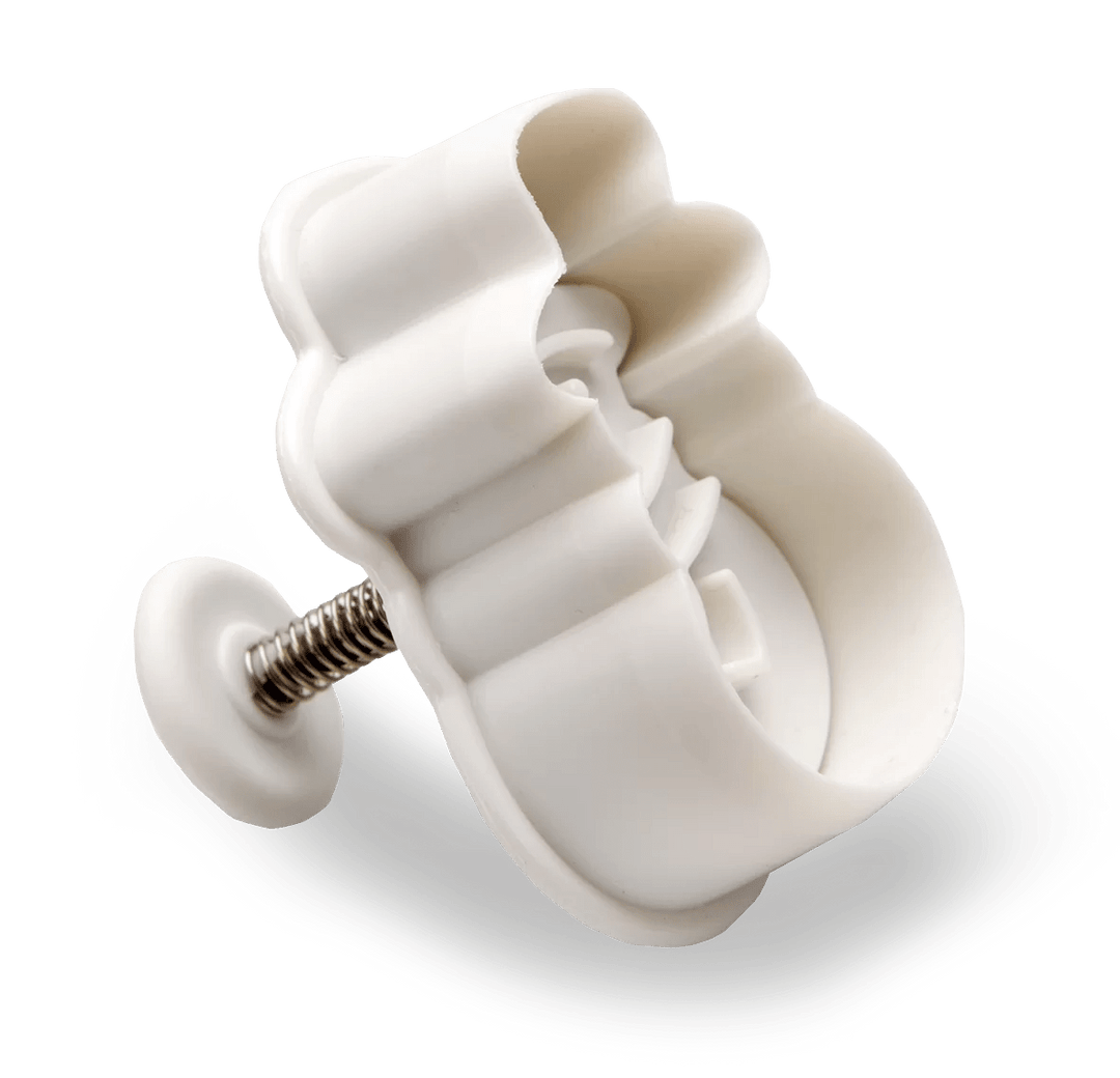 ST - 170927 - Städter, Präge - Ausstecher mit Auswerfer Schneemann auf Karte, weiß, H4,5cm