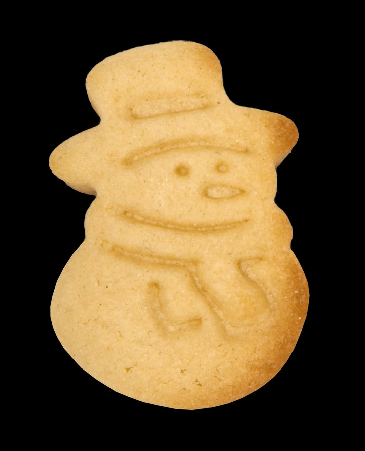 ST - 170927 - Städter, Präge - Ausstecher mit Auswerfer Schneemann auf Karte, weiß, H4,5cm