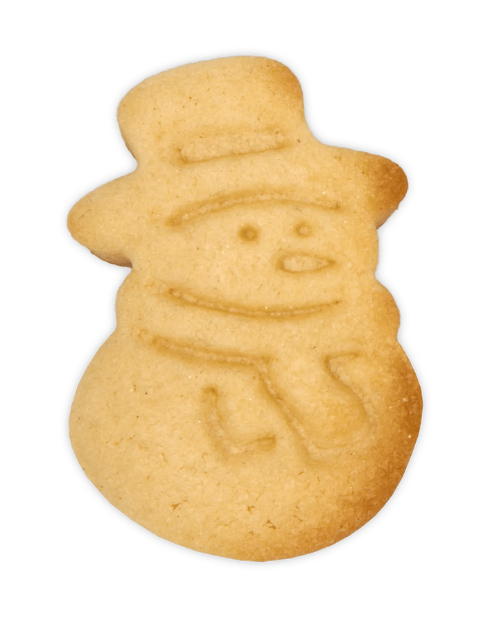 ST - 170927 - Städter, Präge - Ausstecher mit Auswerfer Schneemann auf Karte, weiß, H4,5cm