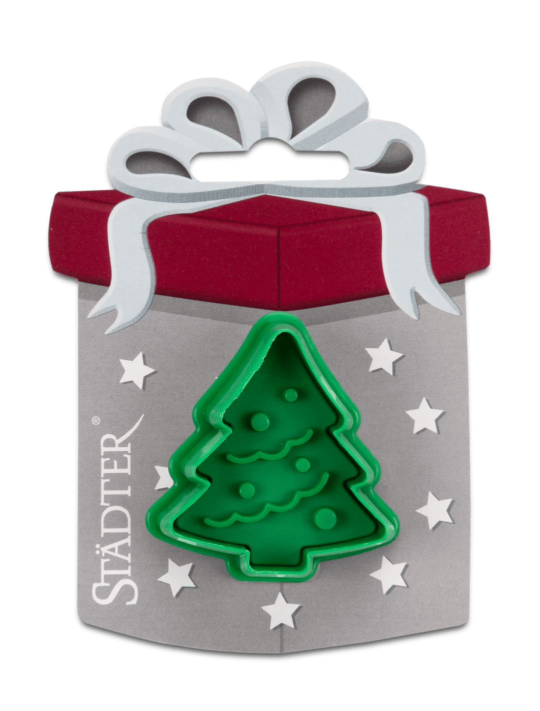 ST - 170910 - Städter, Präge - Ausstecher mit Auswerfer Tannenbaum, grün, H4,5cm