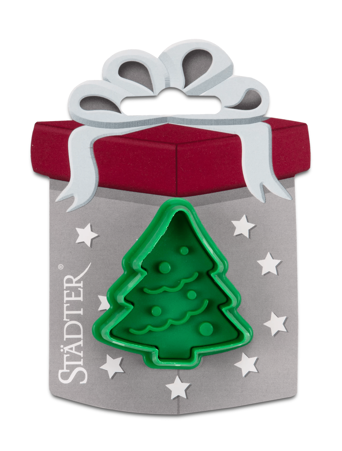 ST - 170910 - Städter, Präge - Ausstecher mit Auswerfer Tannenbaum, grün, H4,5cm