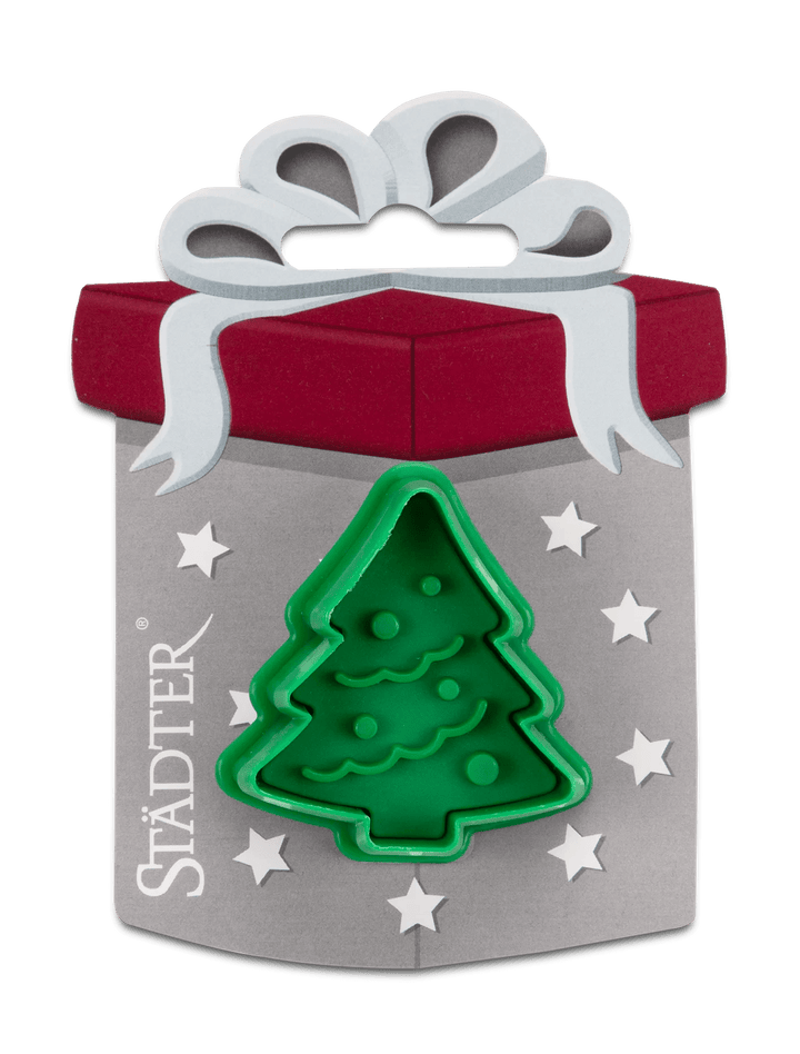 ST - 170910 - Städter, Präge - Ausstecher mit Auswerfer Tannenbaum, grün, H4,5cm