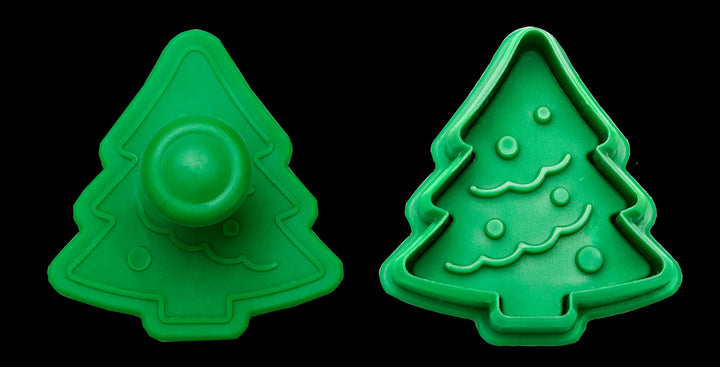 ST - 170910 - Städter, Präge - Ausstecher mit Auswerfer Tannenbaum, grün, H4,5cm